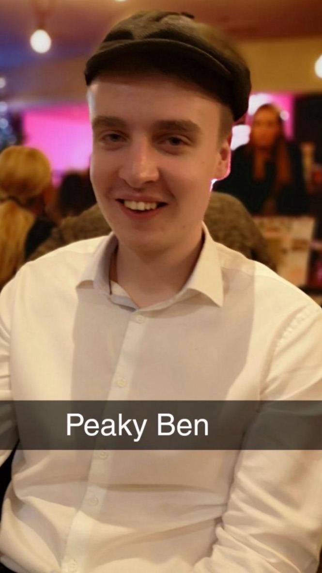 Peaky Ben in traditional peaky attire